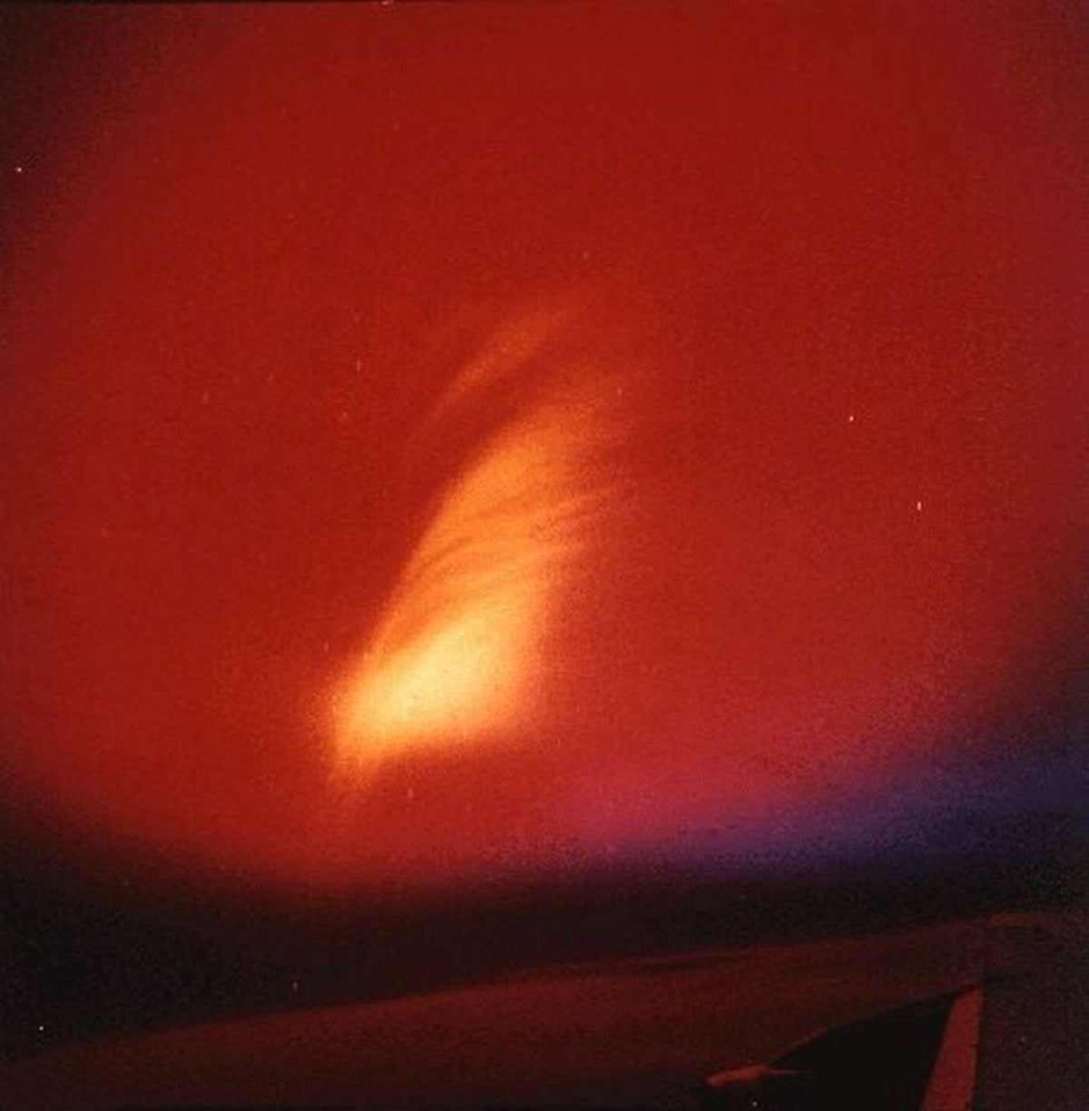 Sky appears red during nuclear test