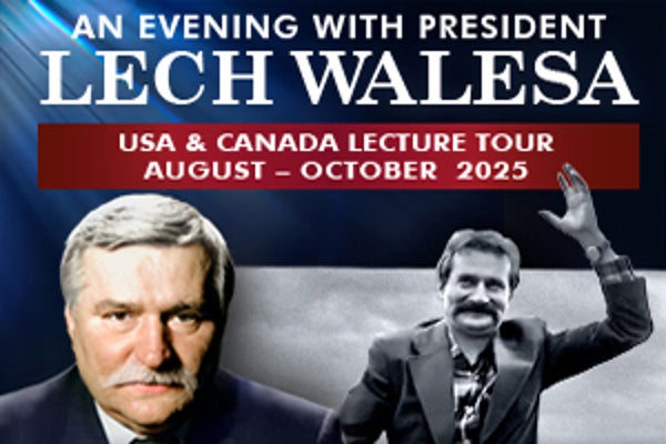 Flyer for an evening with President Lech Walesa