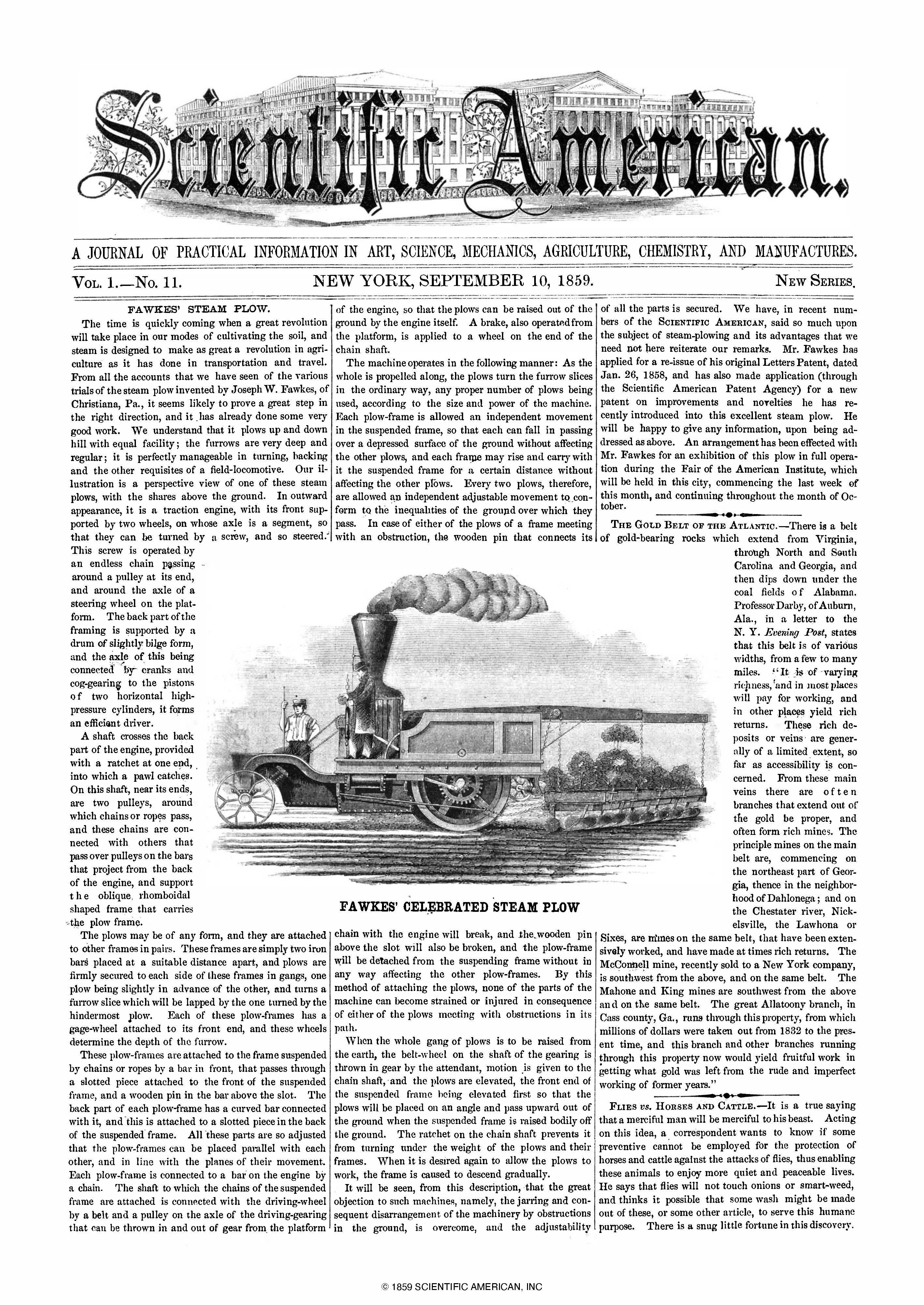 Scientific American Magazine Vol 1 Issue 11