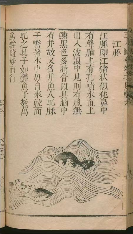 Photo of a Ming Dynasty woodblock-printed illustration from 