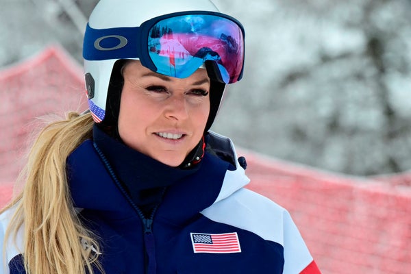 U.S. Olympic skier Lindsey Vonn before an event