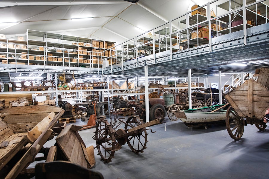 Storage area in a museum