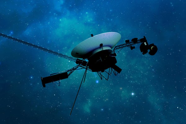 Artist's rendering of Voyager in space