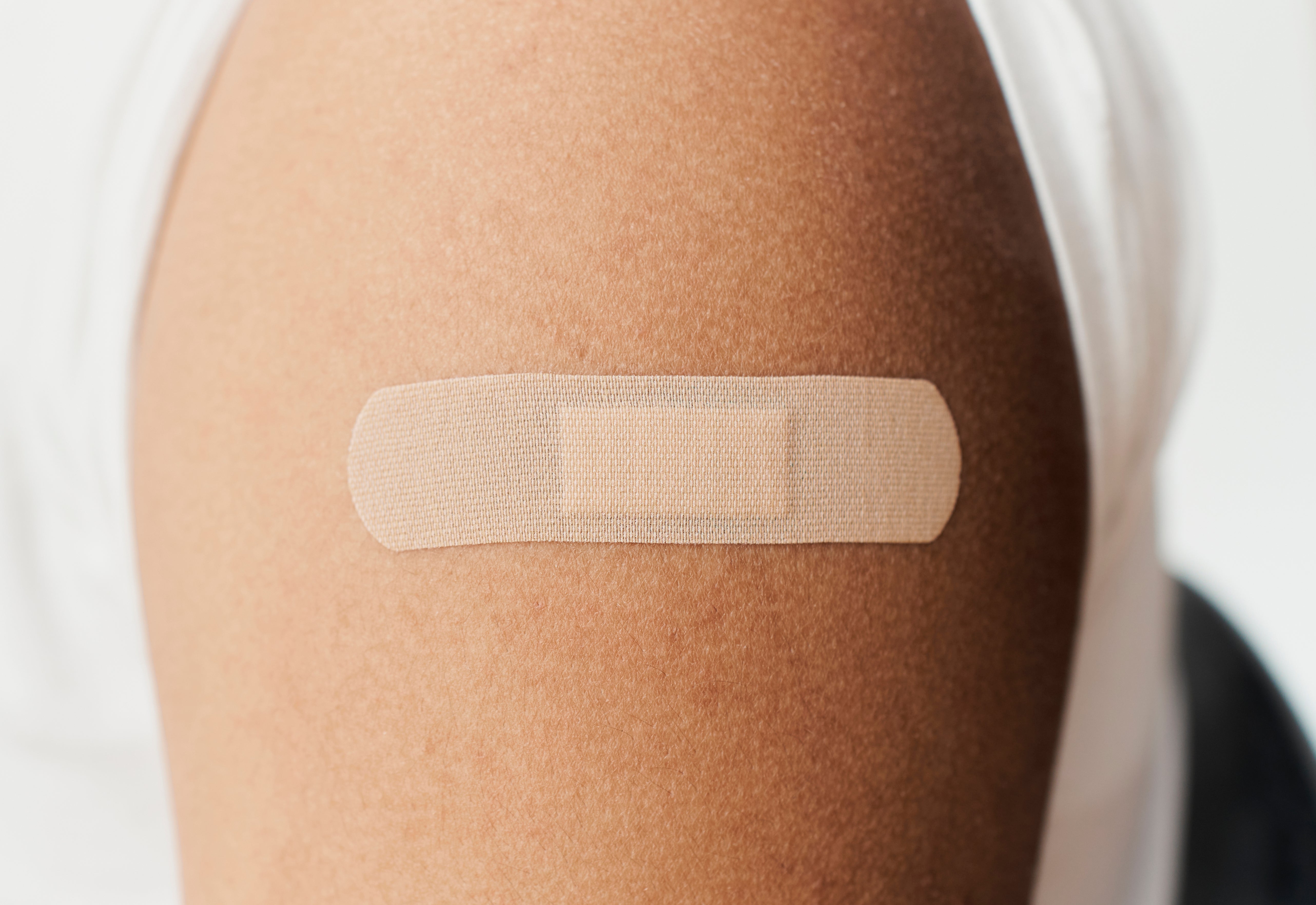Bandaid on arm