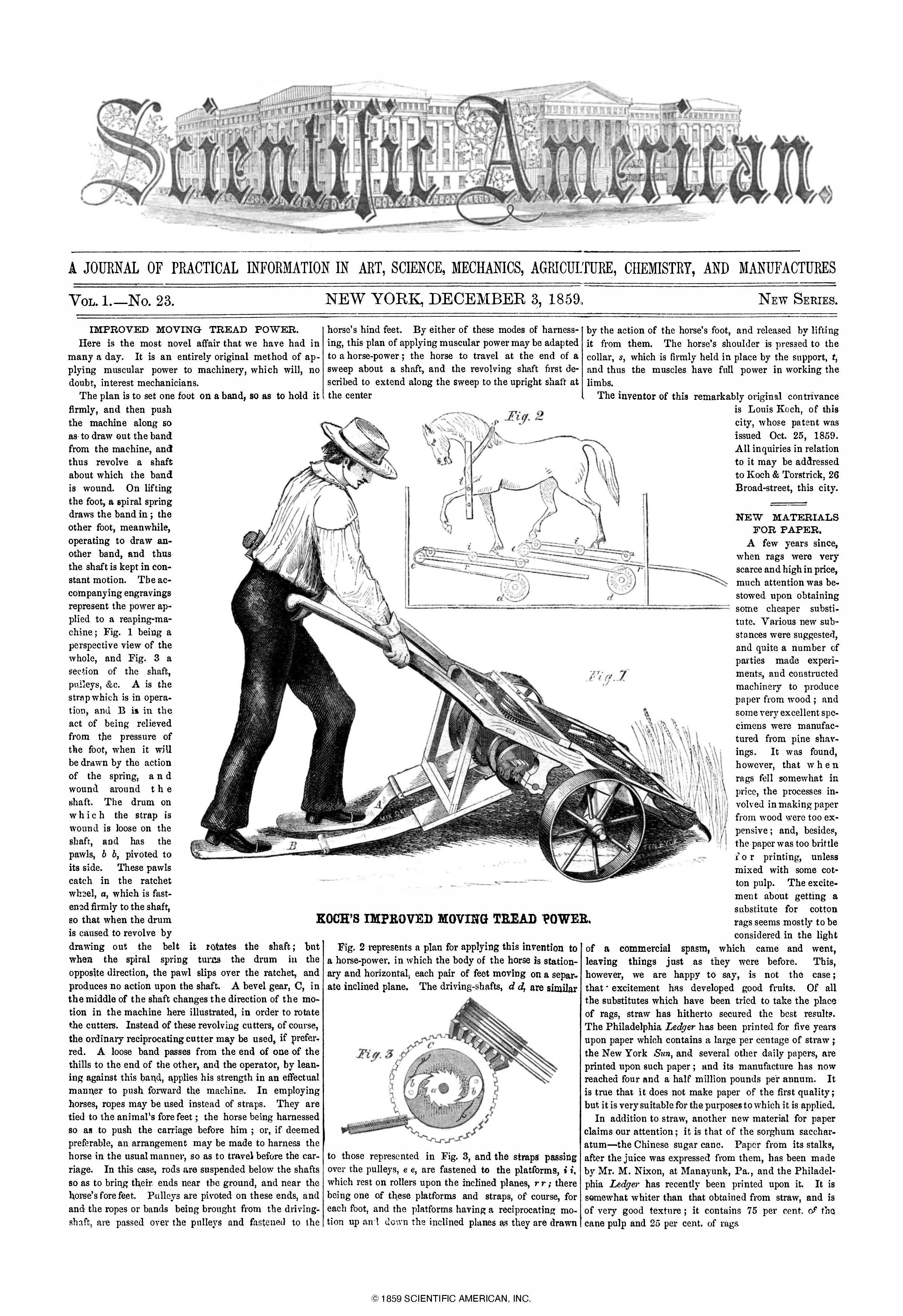 Scientific American Magazine Vol 1 Issue 23