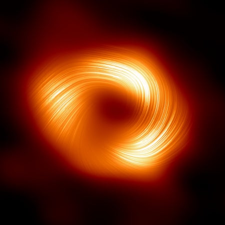 银河超大黑洞A*视图极化光