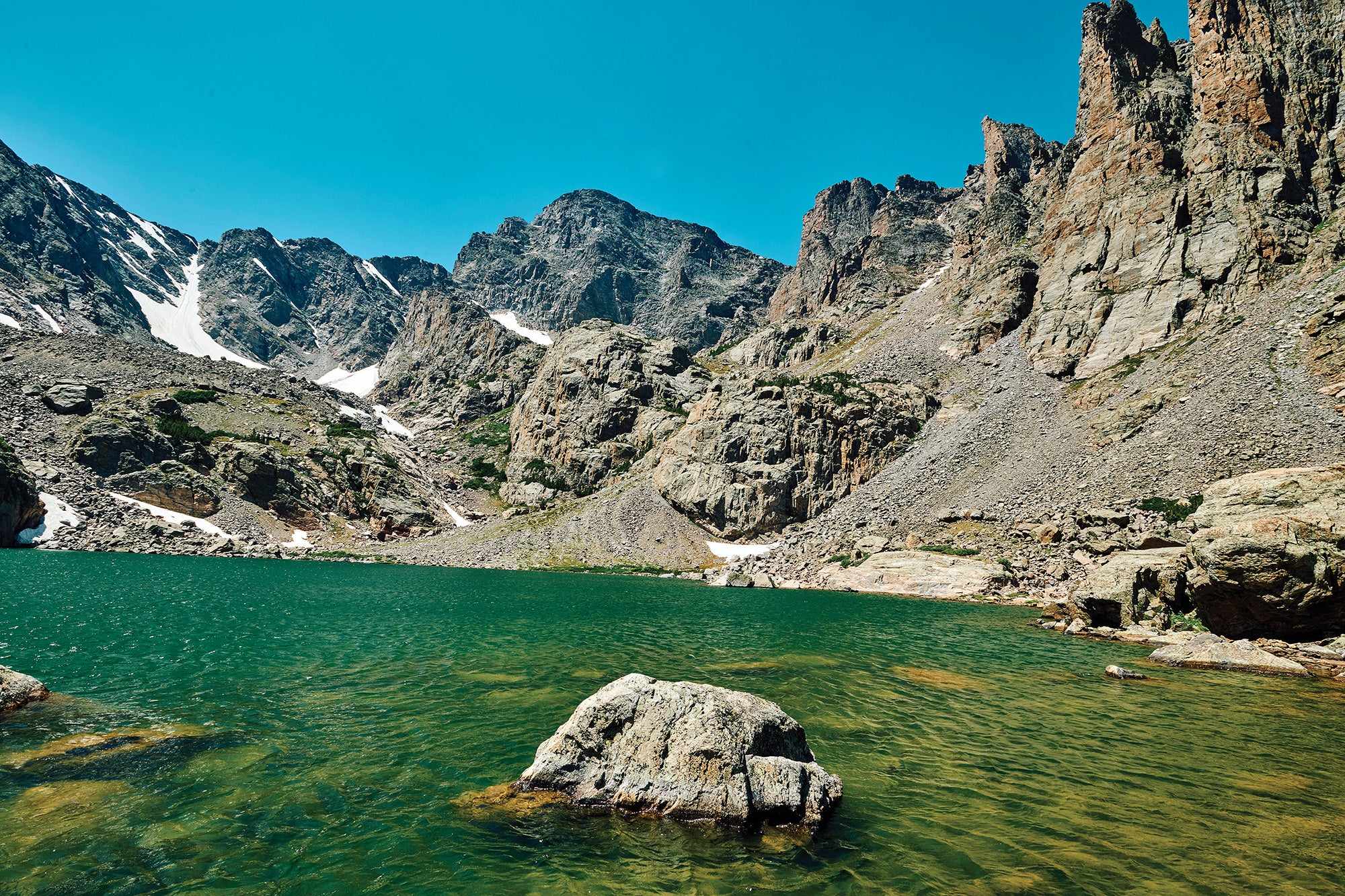 Sky Lake in Rocky Mountain National Park.