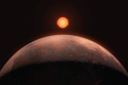 Artist’s impression of a sub-Earth-mass planet orbiting Barnard’s star