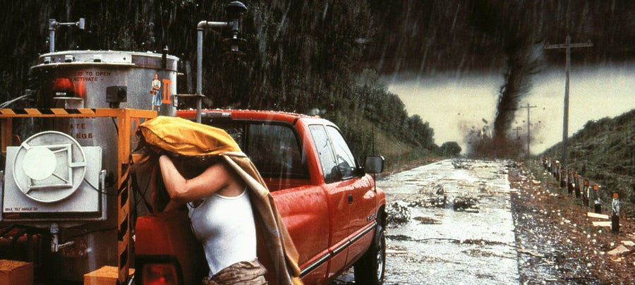 Helen Hunt in a film still from Twister (1996)