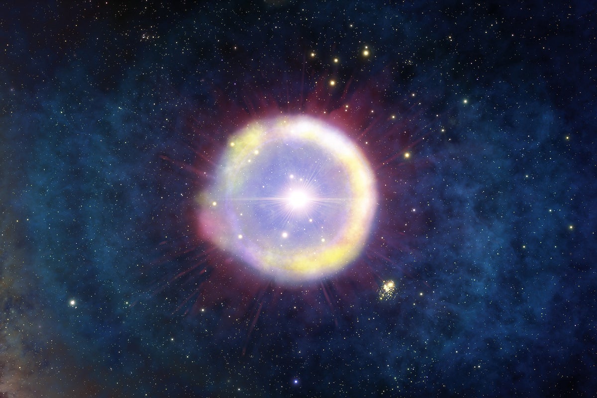 An artist's impression of some of the universe's first stars.