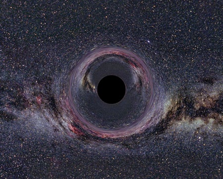 Imagined image of a black hole