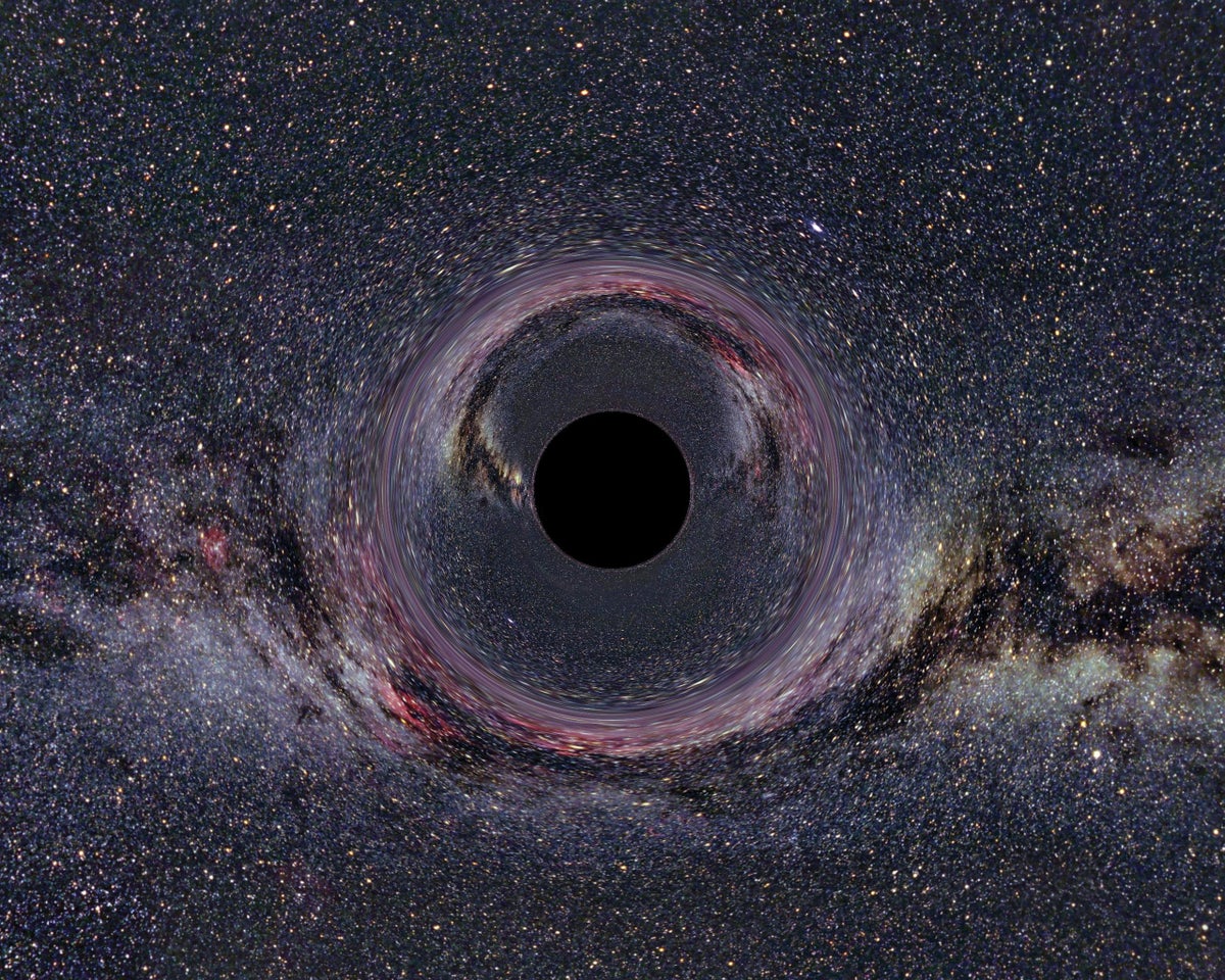 Imagined image of a black hole