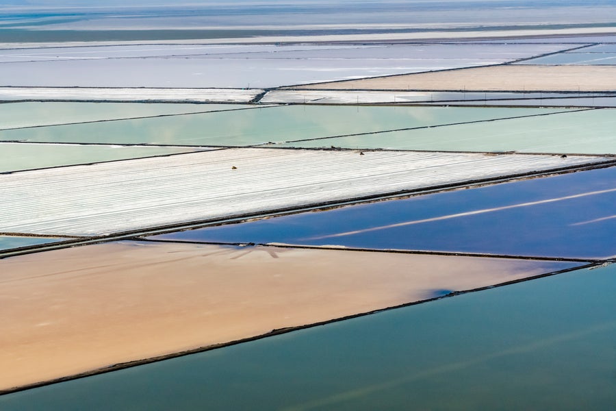 Aerial view of Great Salt Lake