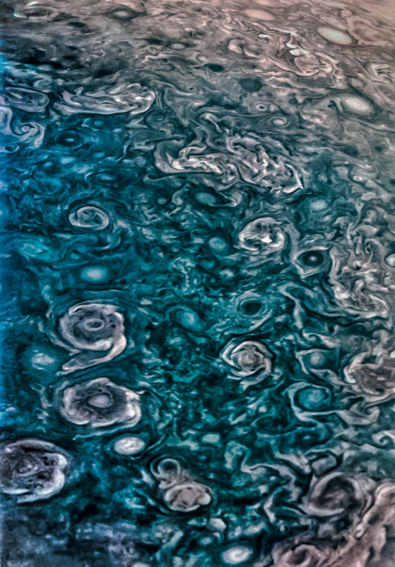 Image of Jupiter's norther polar region