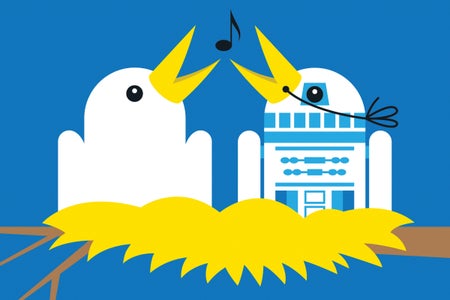 R2D2 bird conceptual illustration