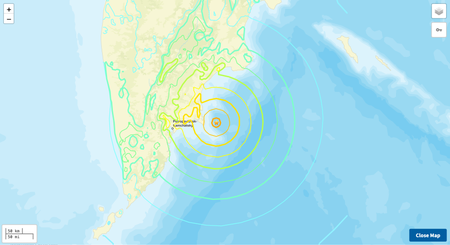 Earthquake epicenter diagram