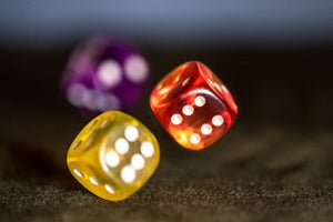 3 dice two with #6 face