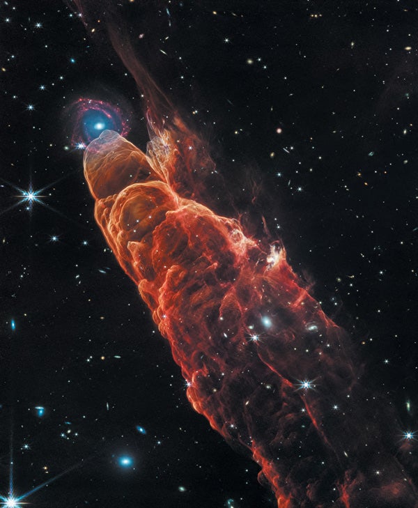 NASA’s James Webb Space Telescope observed Herbig-Haro 49/50,