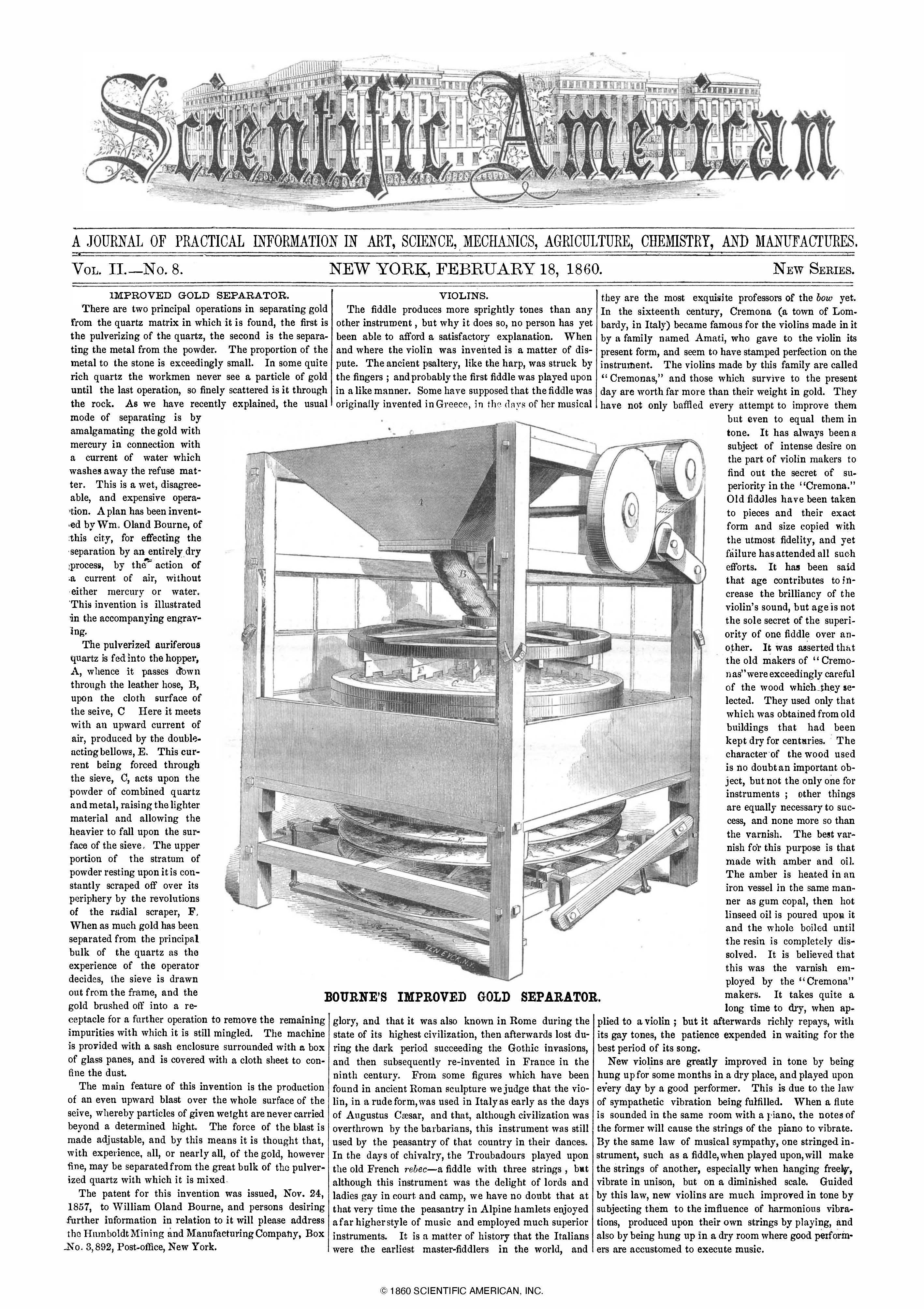 Scientific American Magazine Vol 2 Issue 8