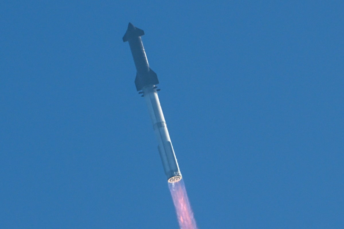 The SpaceX Starship lifts off from Starbase near Boca Chica, Texas