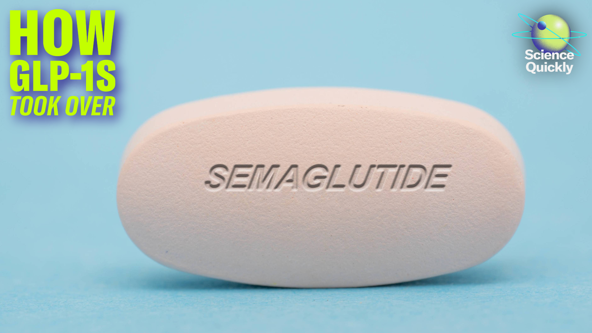 Conceptual image of a semaglutide pill
