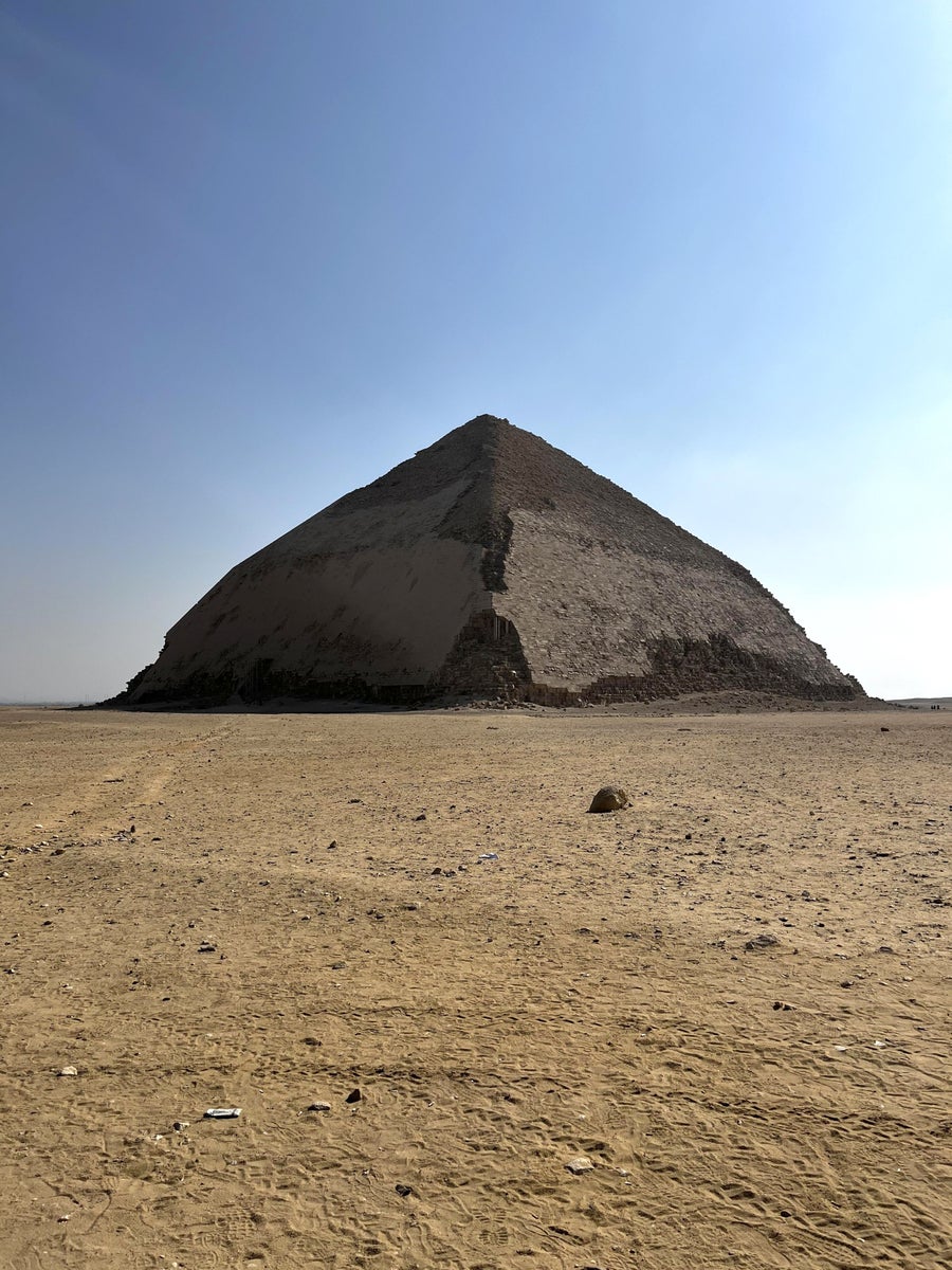 A slightly curved pyramid