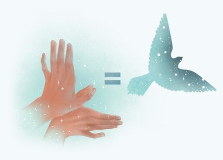 conceptual illustration to accompany a poem about E=Mc2