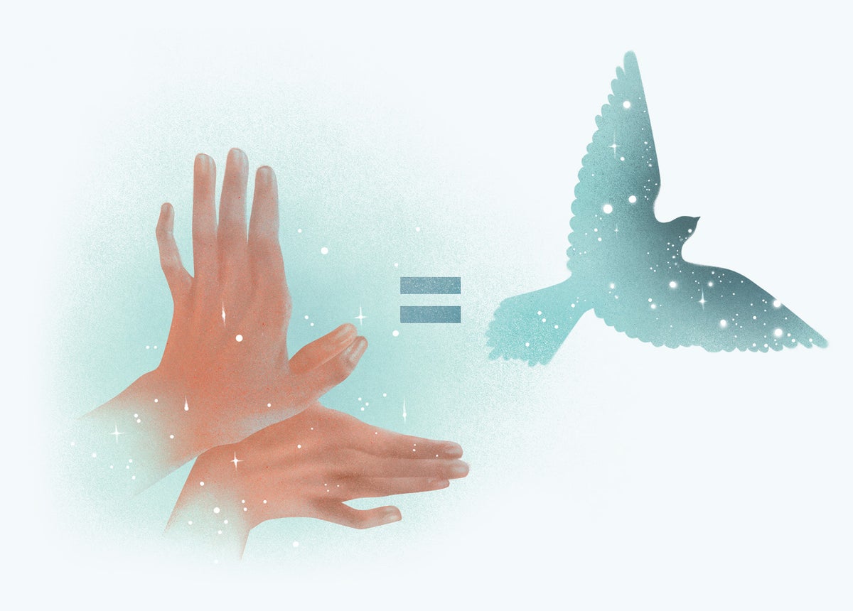 conceptual illustration to accompany a poem about E=Mc2