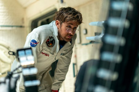 Ryan Gosling in a NASA lab coat