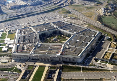 An aerial shot of the Pentagon