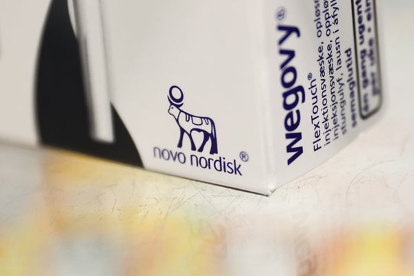 a close up of the novo nordisk label on a wegovy box