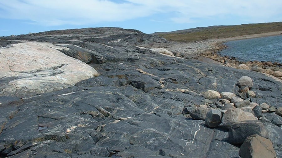 Rocky coastal shoreline