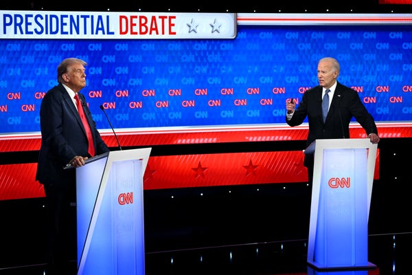 Trump and Biden face off at Presidential debate in studio