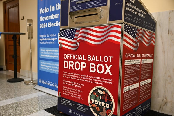 American ballot box for ballots