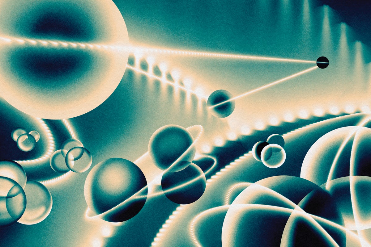 Imagined illustration of atomic nuclei