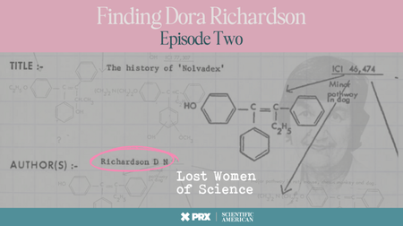 Dora Richardson's photo with a chemical diagram over it