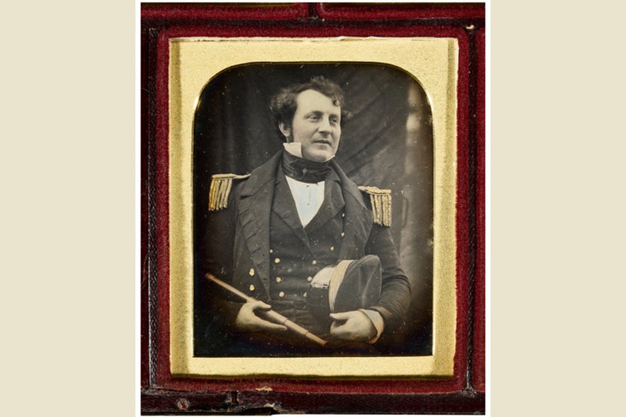 Daguerreotype of James Fitzjames, taken by Richard Beard in May 1845.