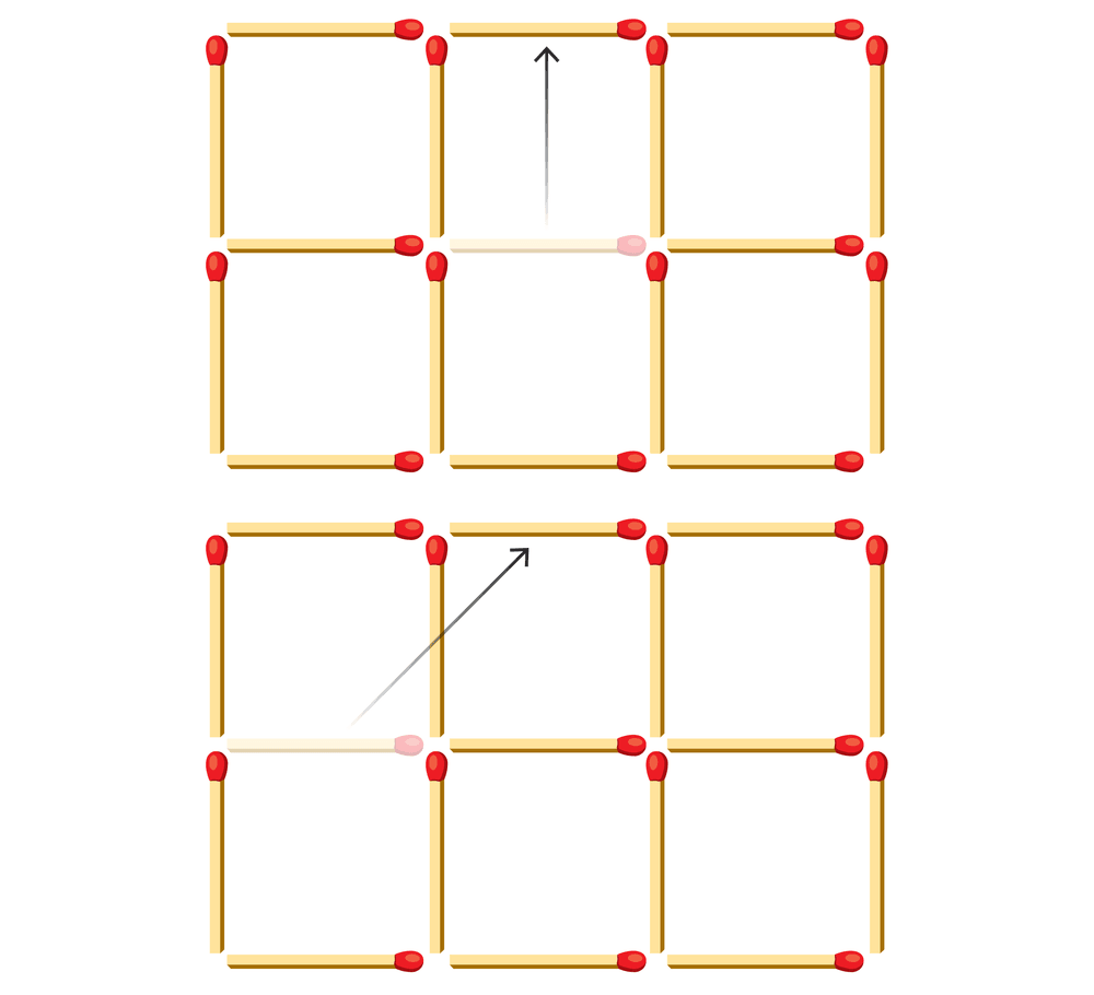 Square Matches Pattern Math Puzzle: Make matchstick squares | Scientific American