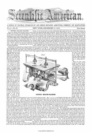 Scientific American Magazine Vol 1 Issue 25