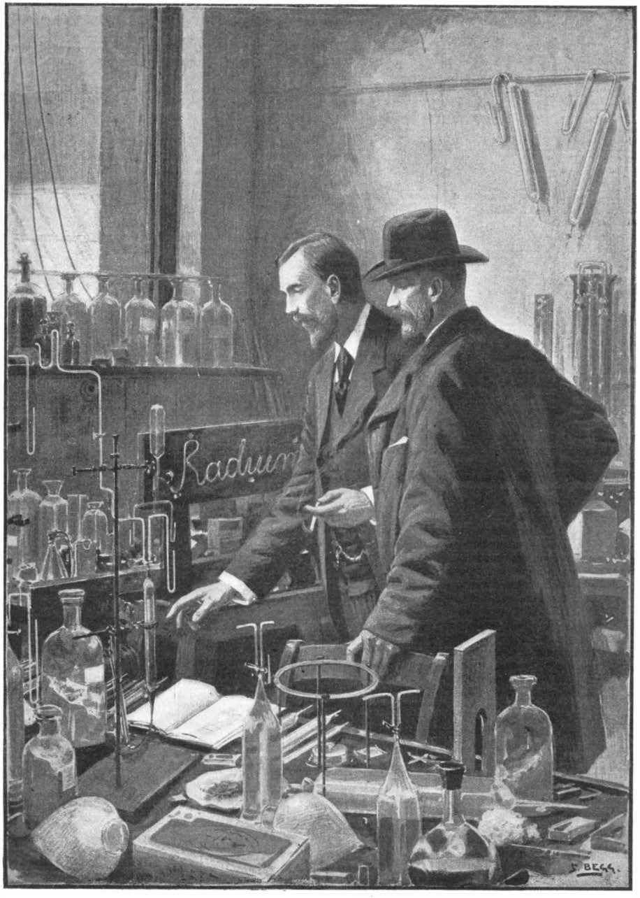 Curie and Ramsay in lab