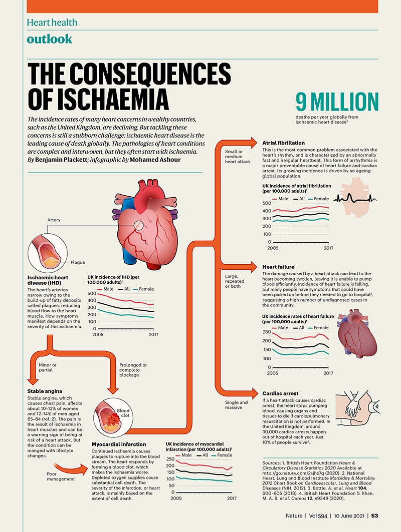 عواقب بیماری ایسکمیک قلب (گراف).