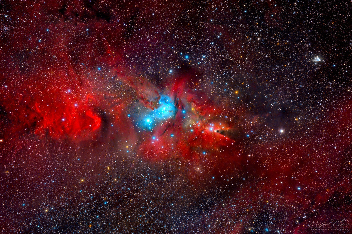 The Cone Nebula and Christmas Tree Cluster.