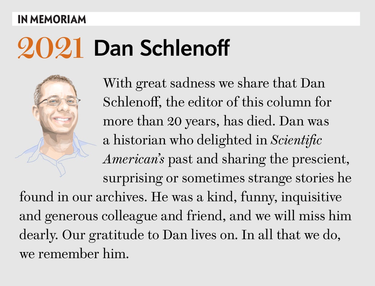 IN MEMORIAM Dan Schlenoff 