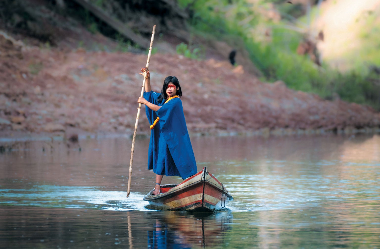 Child sailing Amonia River.