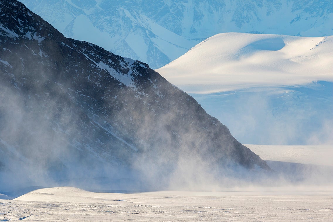 A williwaw blows in Terra Nova Bay, along the coast of Victoria Land, Antarctica.