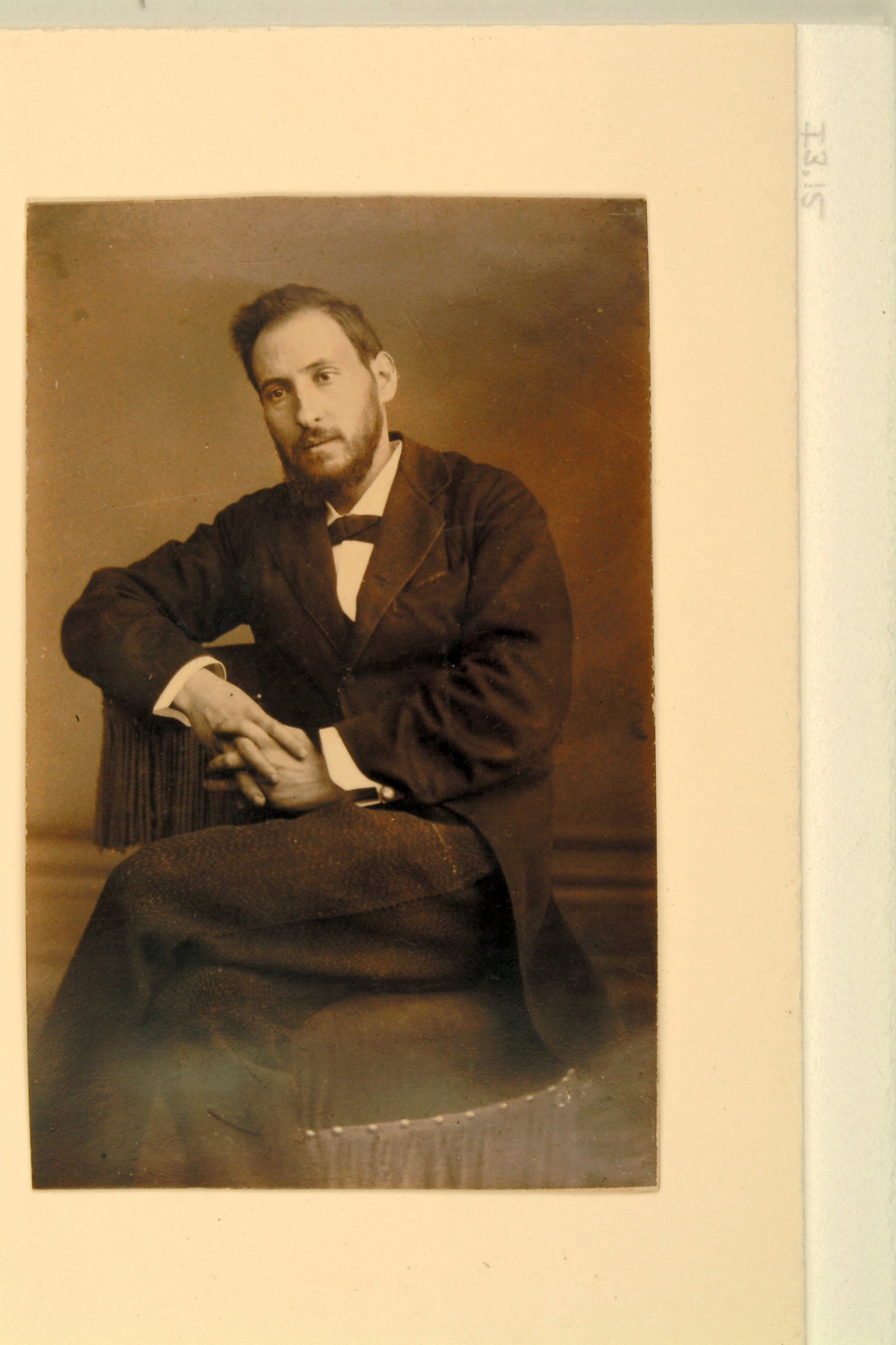 A young cajal appears in an 1871 photographic portrait. 