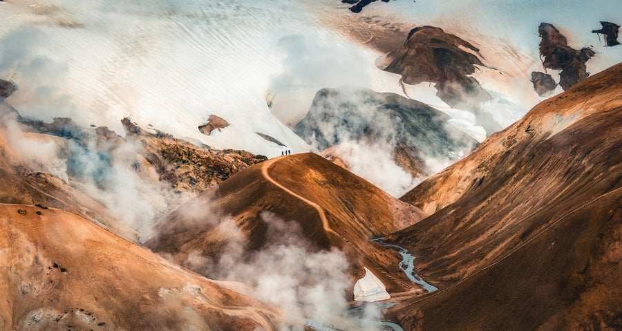 Image of the volcanic mountain range Kerlingarfjöll