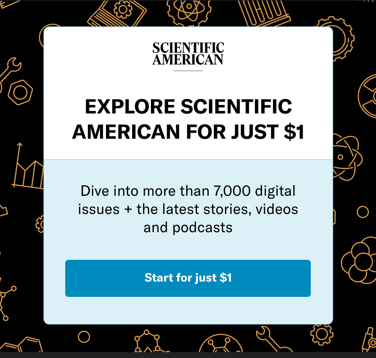 Scientific American 90 days for $1. Subscribe Now