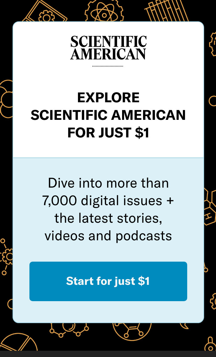 Scientific American 90 days for $1