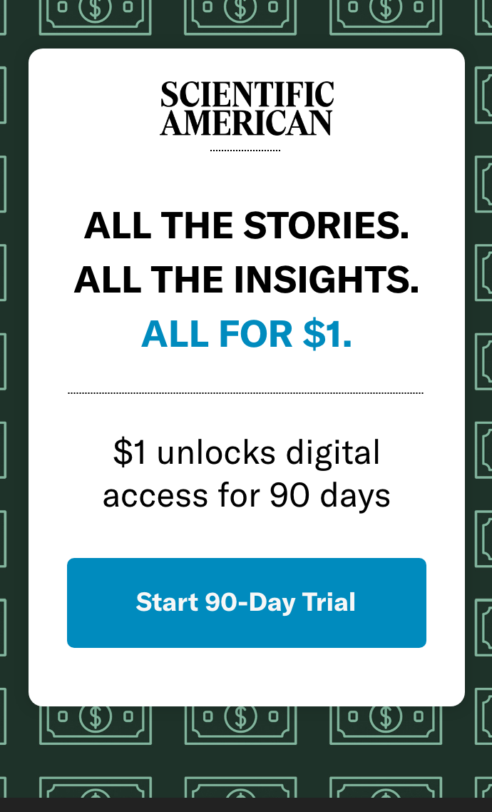 Scientific American 90 days for $1